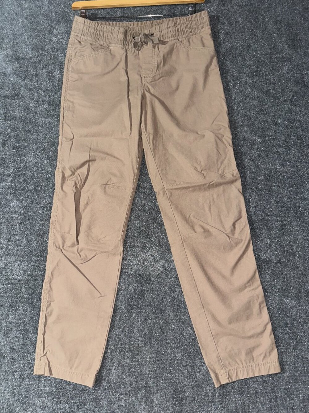 Eddie Bauer Travex Pants Womens 6 Brown Stretch Flat Front Pull On Elastic Waist
